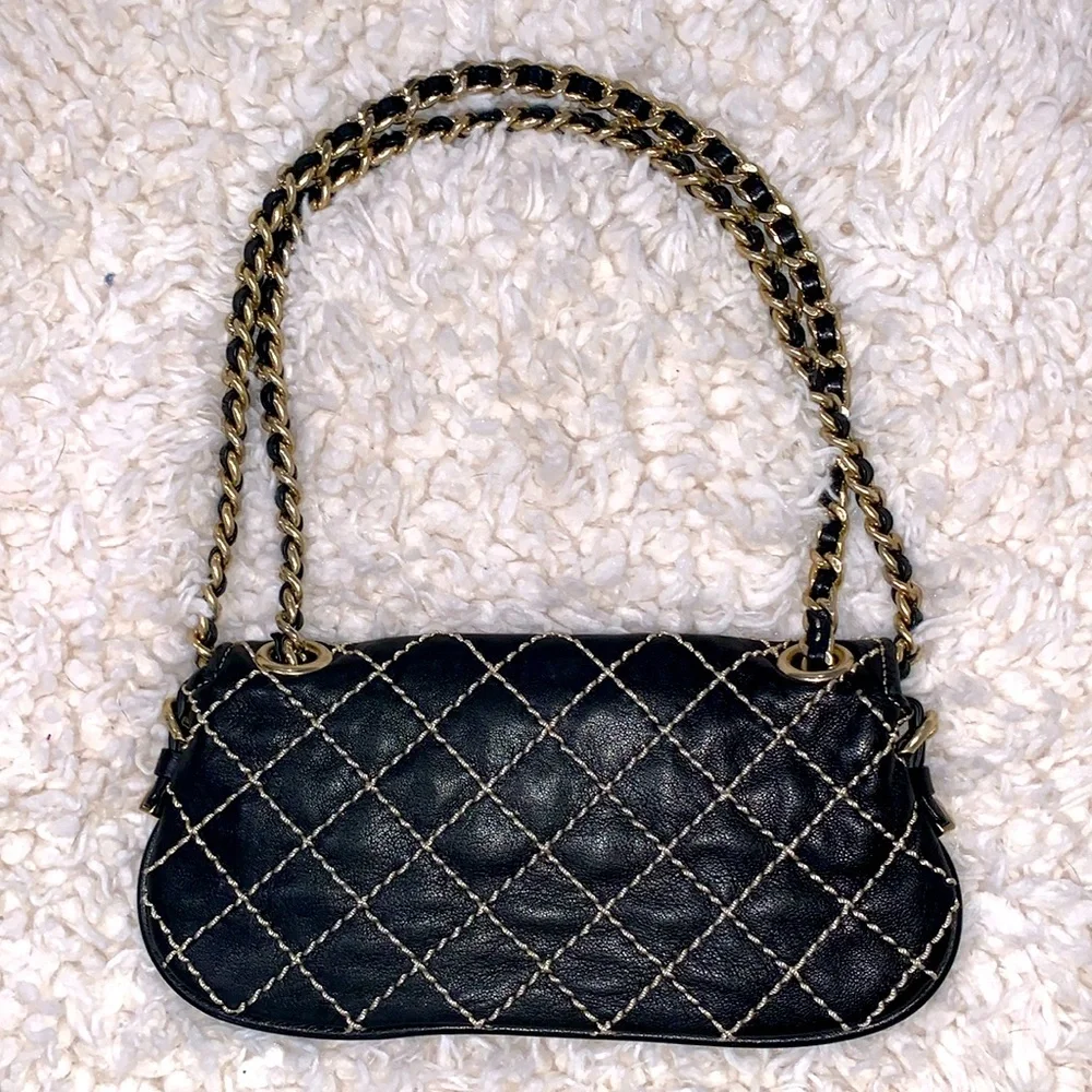 Vintage Y2K Juicy Couture Wild Stitch Quilted Leather Crossbody Bag Rare